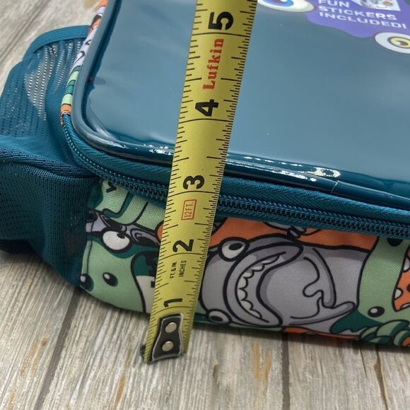 Fit & Fresh Insulated DIY Sticker Lunch Bag Teal Soft Sided Reusable Lunch Bag - Picture 5 of 12